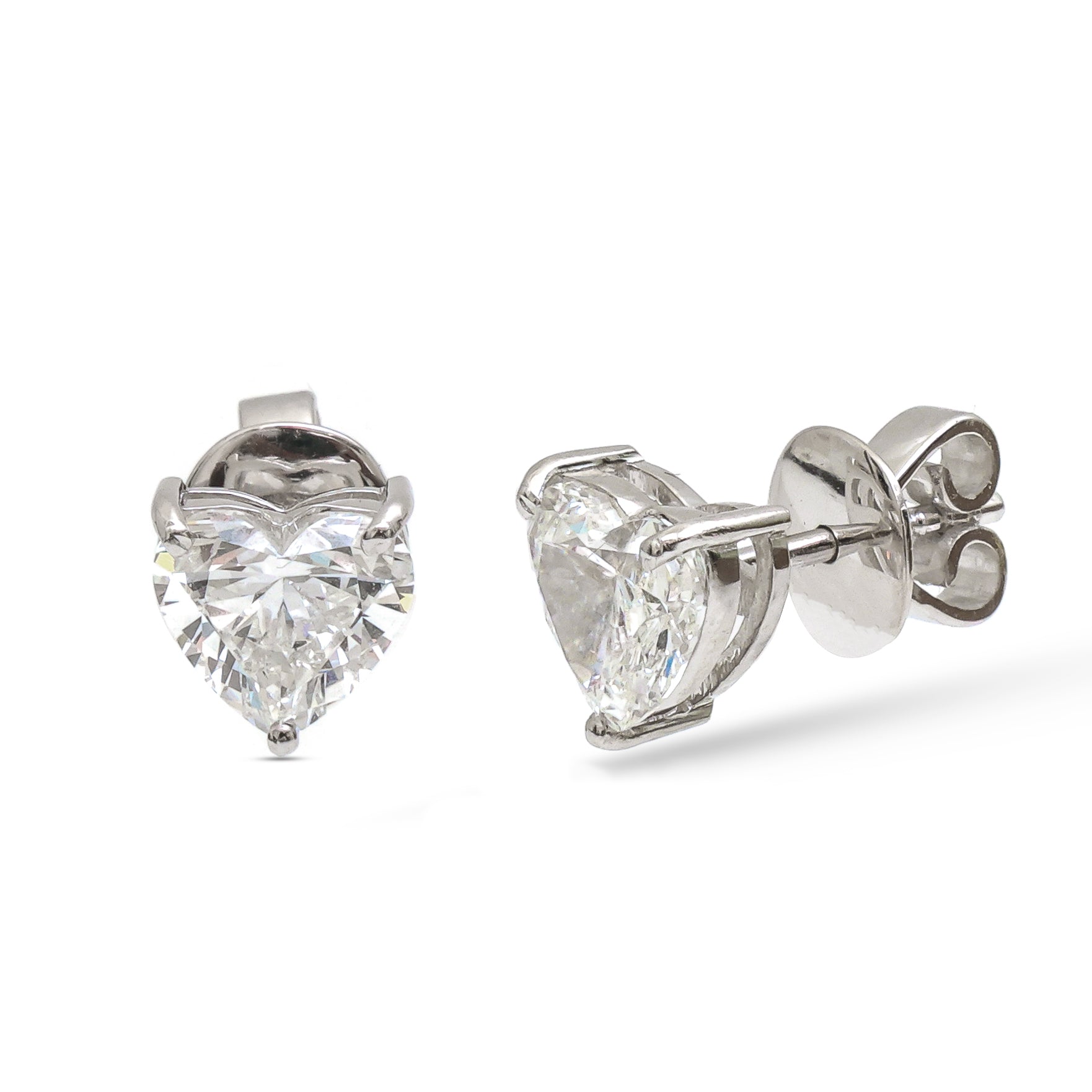 JPERG-3613/9865 Lab Grown Diamond Heart Studs Earring | 14K