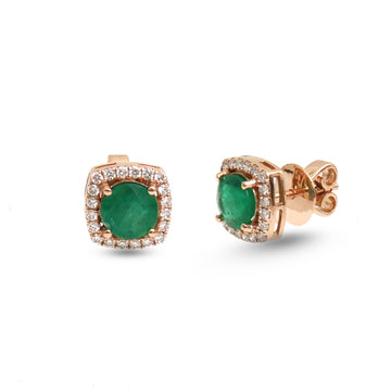 JPERG-3639/10003 Emerald Diamond Earring | 18K