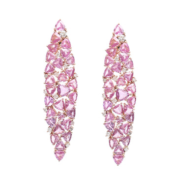JPERG-365/2060 Pink Sapphire Earring | 18K