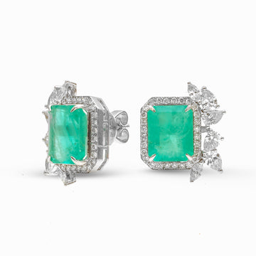 JPERG-3661/10149 Diamond Emerald Earring | 18K