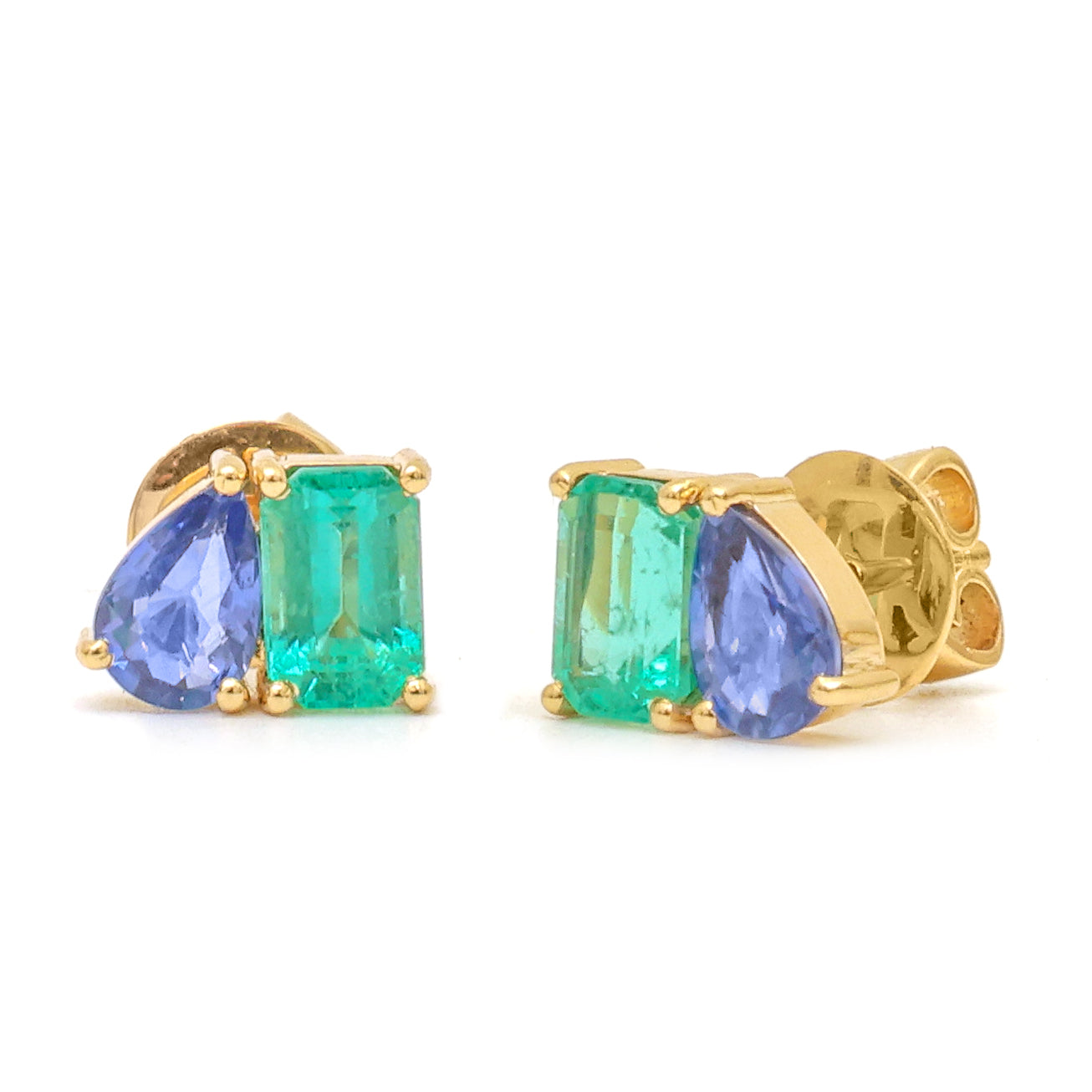 JPERG-3668/10158 Emerald Blue Sapphire Earring | 18K