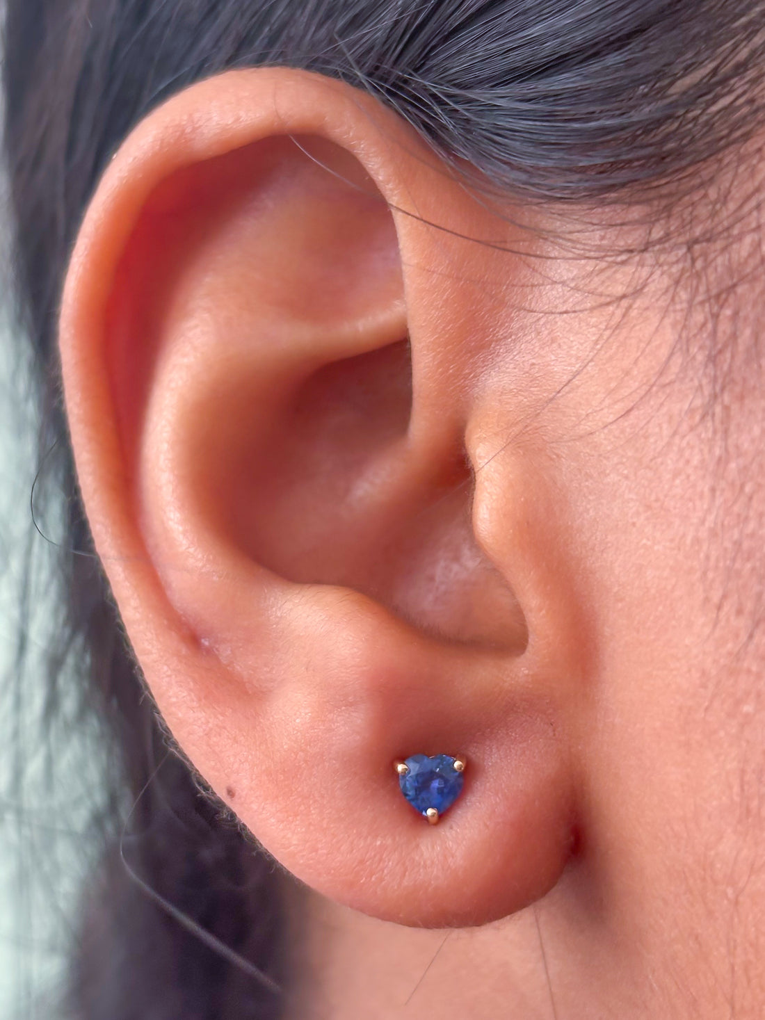 JPERG-3711/10315 Blue Sapphire Earring | 14K