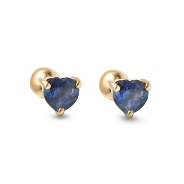 JPERG-3711/10315 Blue Sapphire Earring | 14K