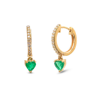 JPERG-3714/10346 Emerald Diamond Earring | 14K