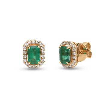 JPERG-3717/10349 Emerald Diamond Earring | 18K