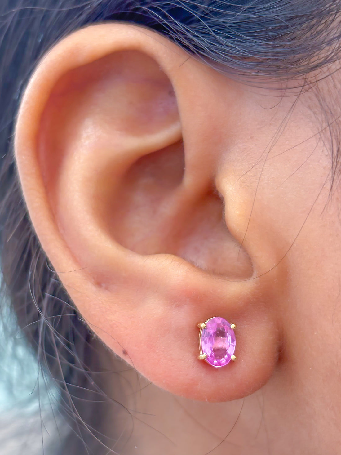 JPERG-3727/10377 Pink Sapphire Earring | 18K