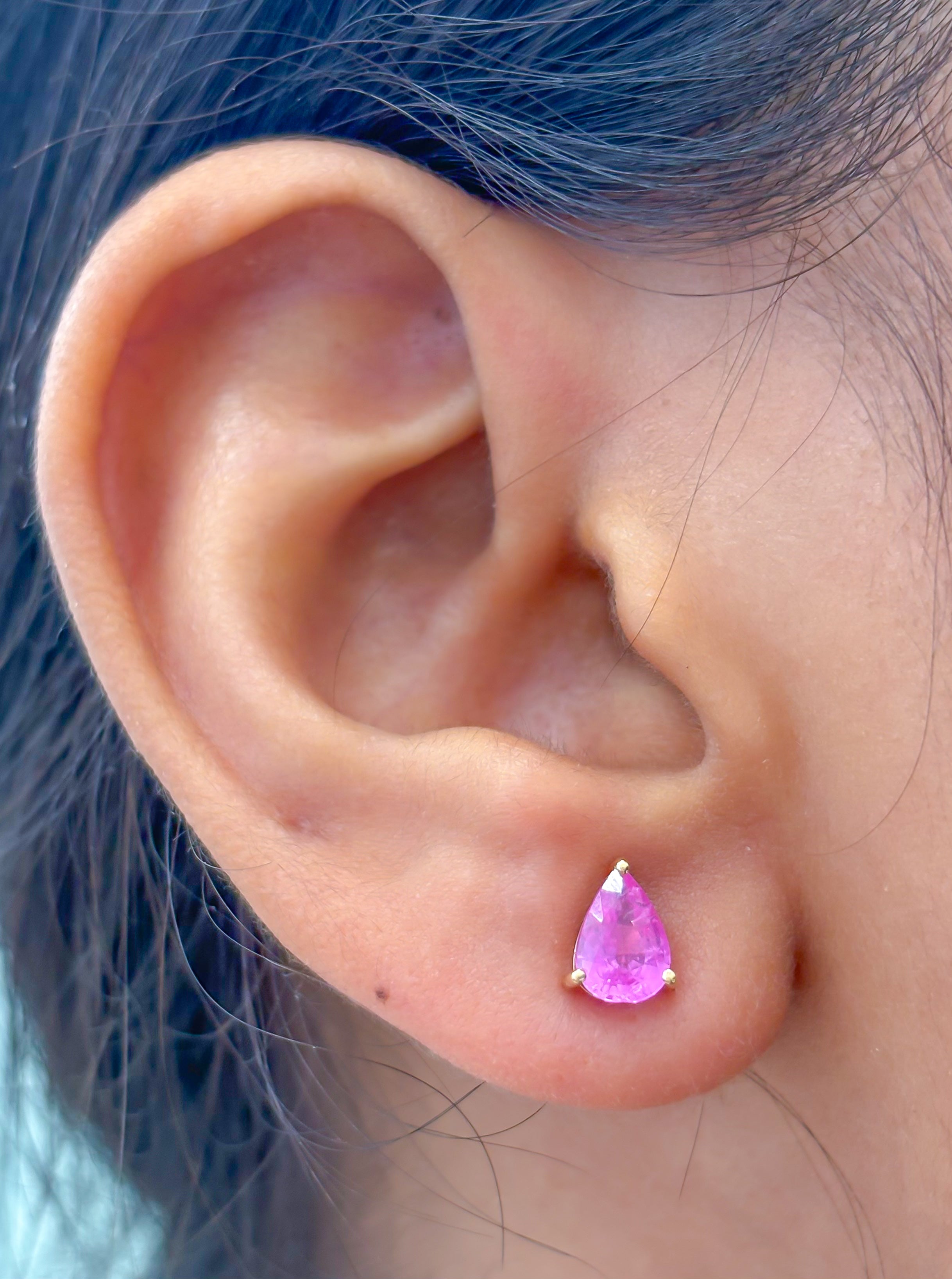 JPERG-3734/10384 Pink Sapphire Earring | 18K