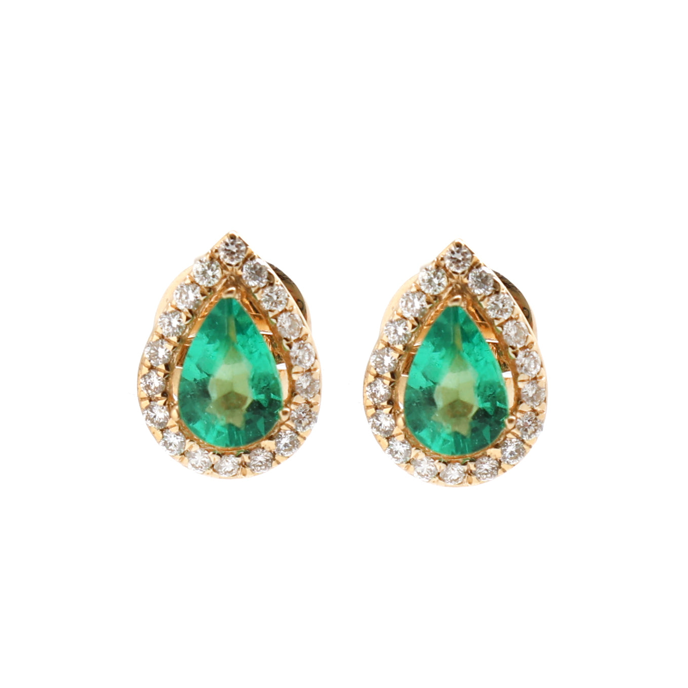 JPERG-3752/10433 Emerald Diamond Earring | 14K