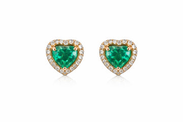JPERG-3771/10490 Emerald Diamond Earring | 18K
