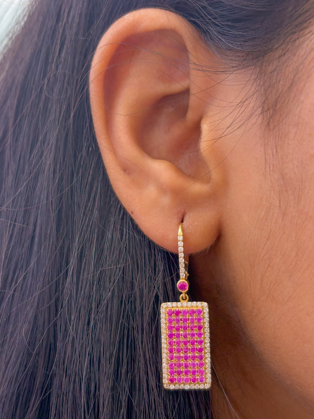 JPERG-382/2113 Pink Sapphire Earring | 18K