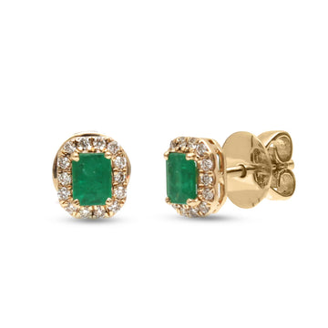 JPERG-3852/10671 Emerald Diamond Earring | 14K