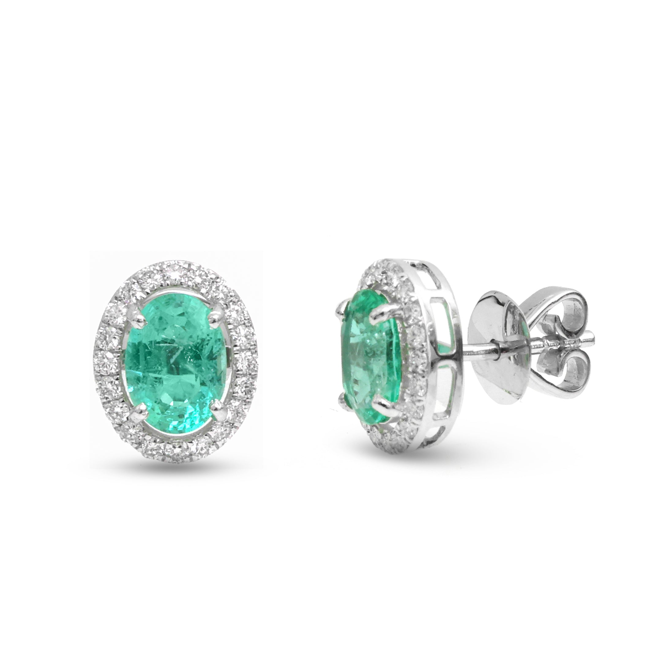 JPERG-3883/10731 Emerald Diamond Earring | 18K