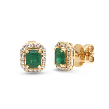 JPERG-3891/10777 Emerald Diamond Earring | 18K