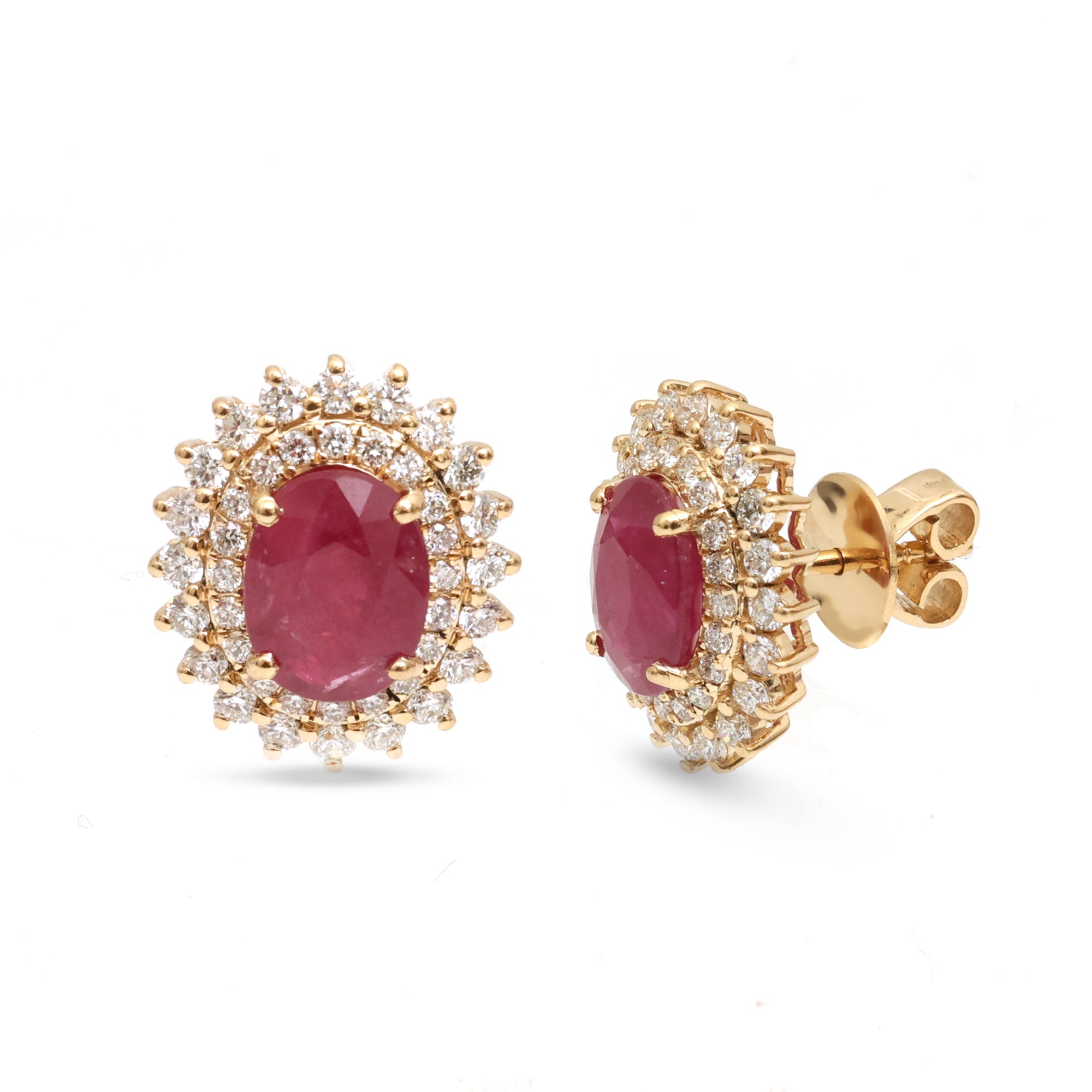 JPERG-3904/10794 Ruby Diamond Earring | 18K