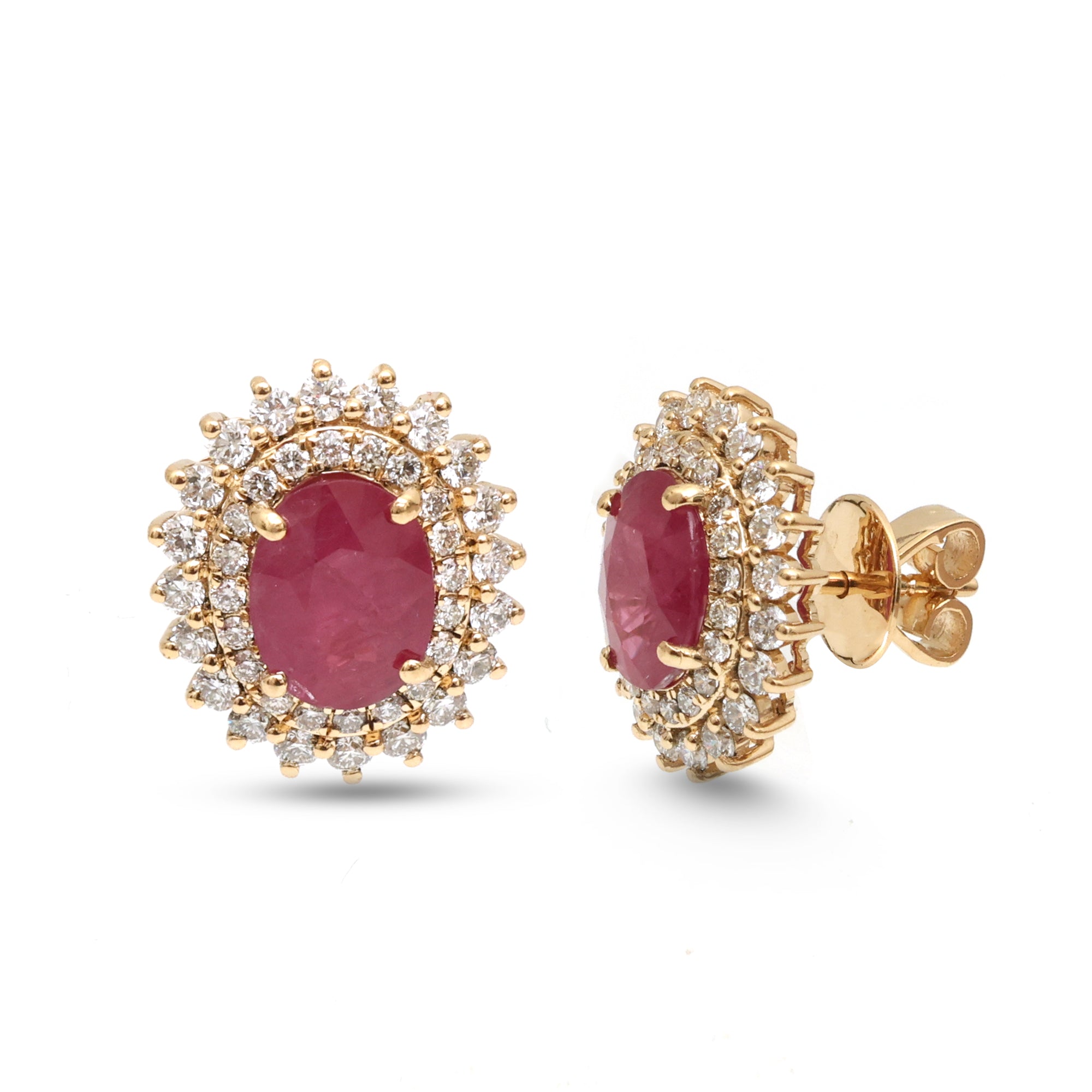 JPERG-3905/10795 Ruby Diamond Earring | 18K