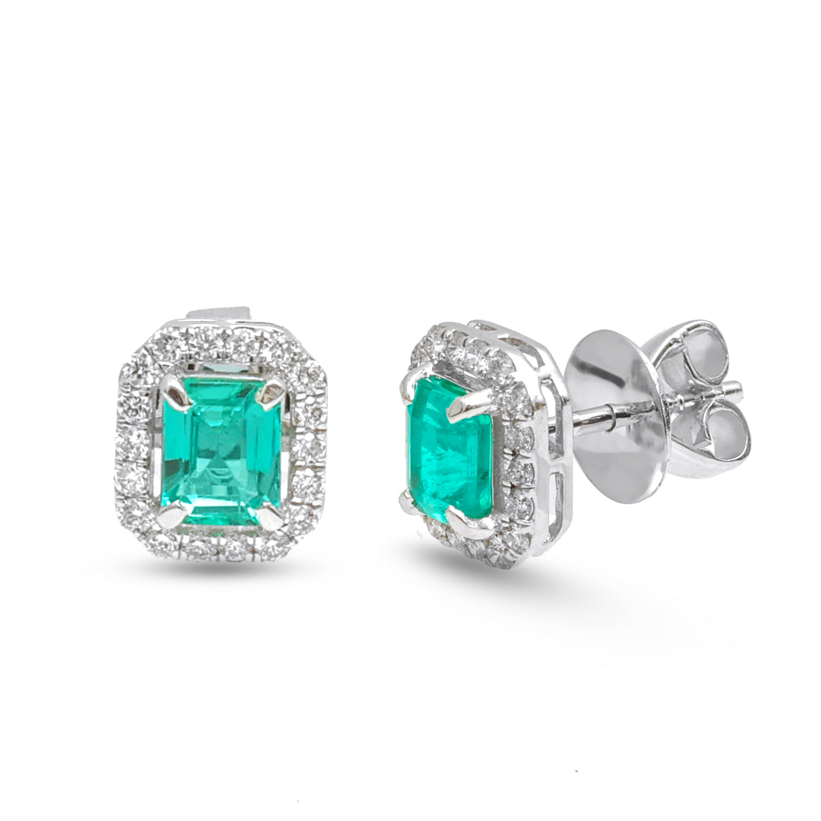 JPERG-3923/10844 Emerald Diamond Earring | 18K