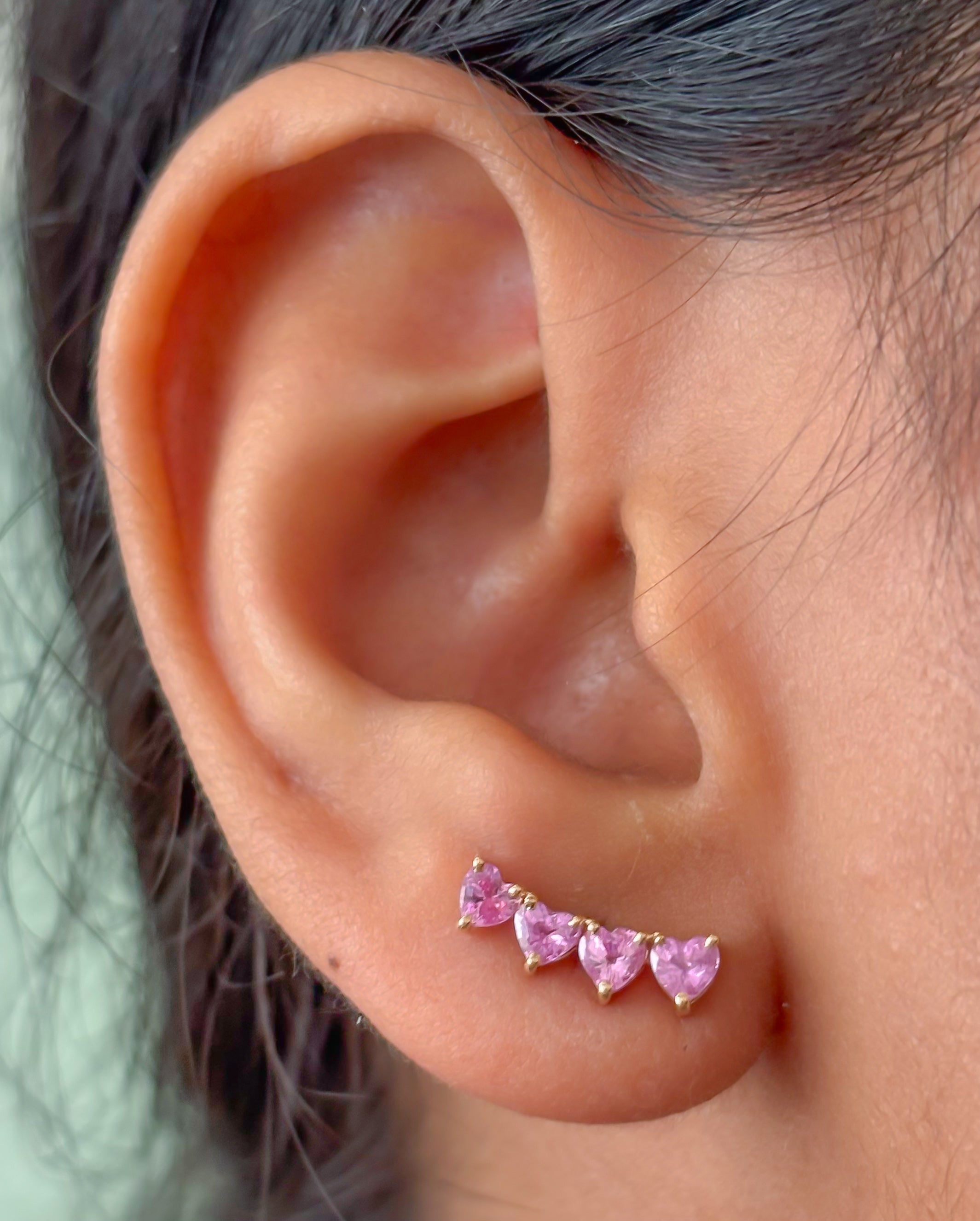 JPERG-3929/10850 Pink Sapphire Earring | 18K
