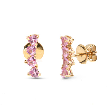 JPERG-3929/10850 Pink Sapphire Earring | 18K