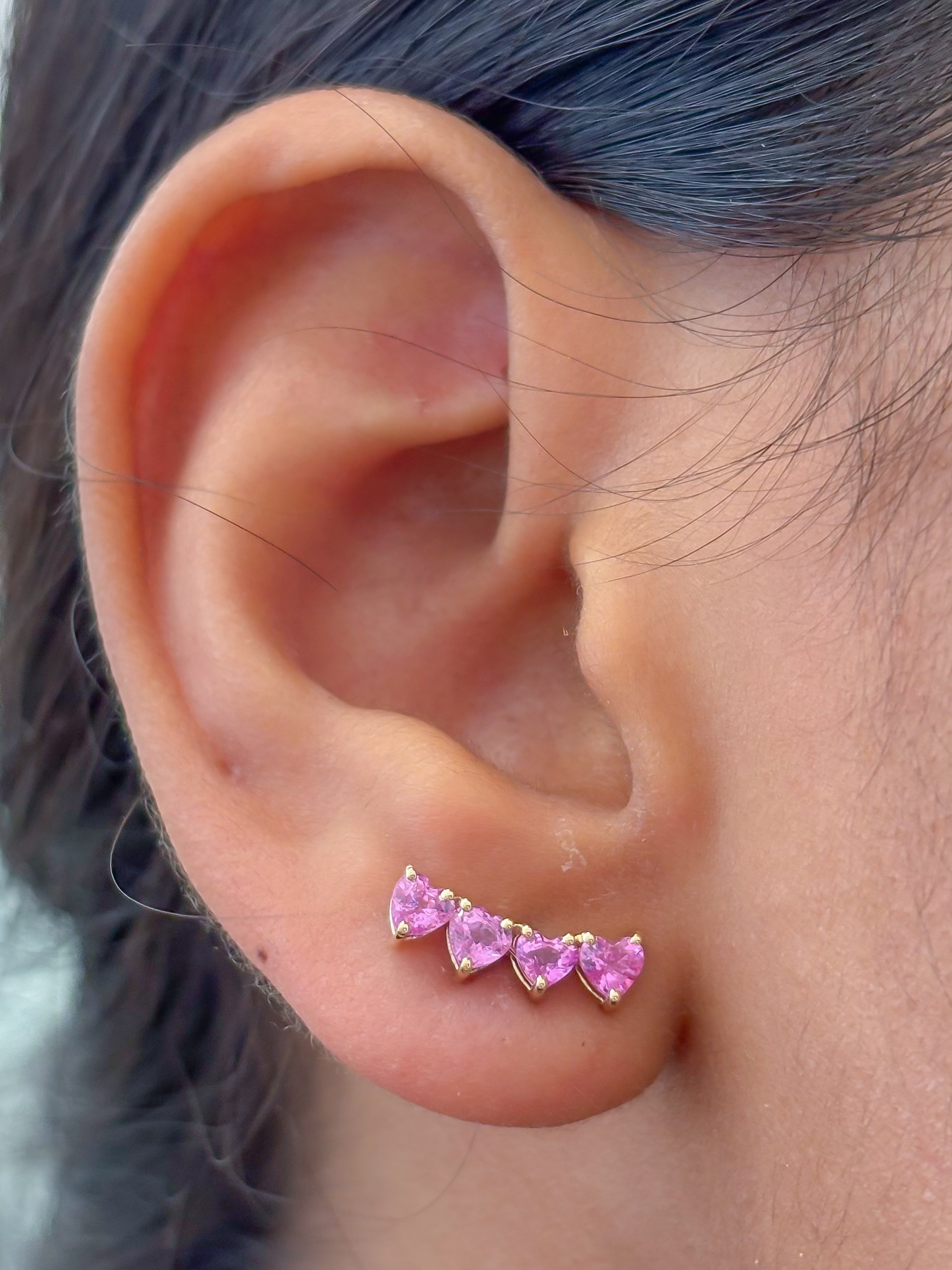 JPERG-3965/10914 Pink Sapphire Earring | 18K
