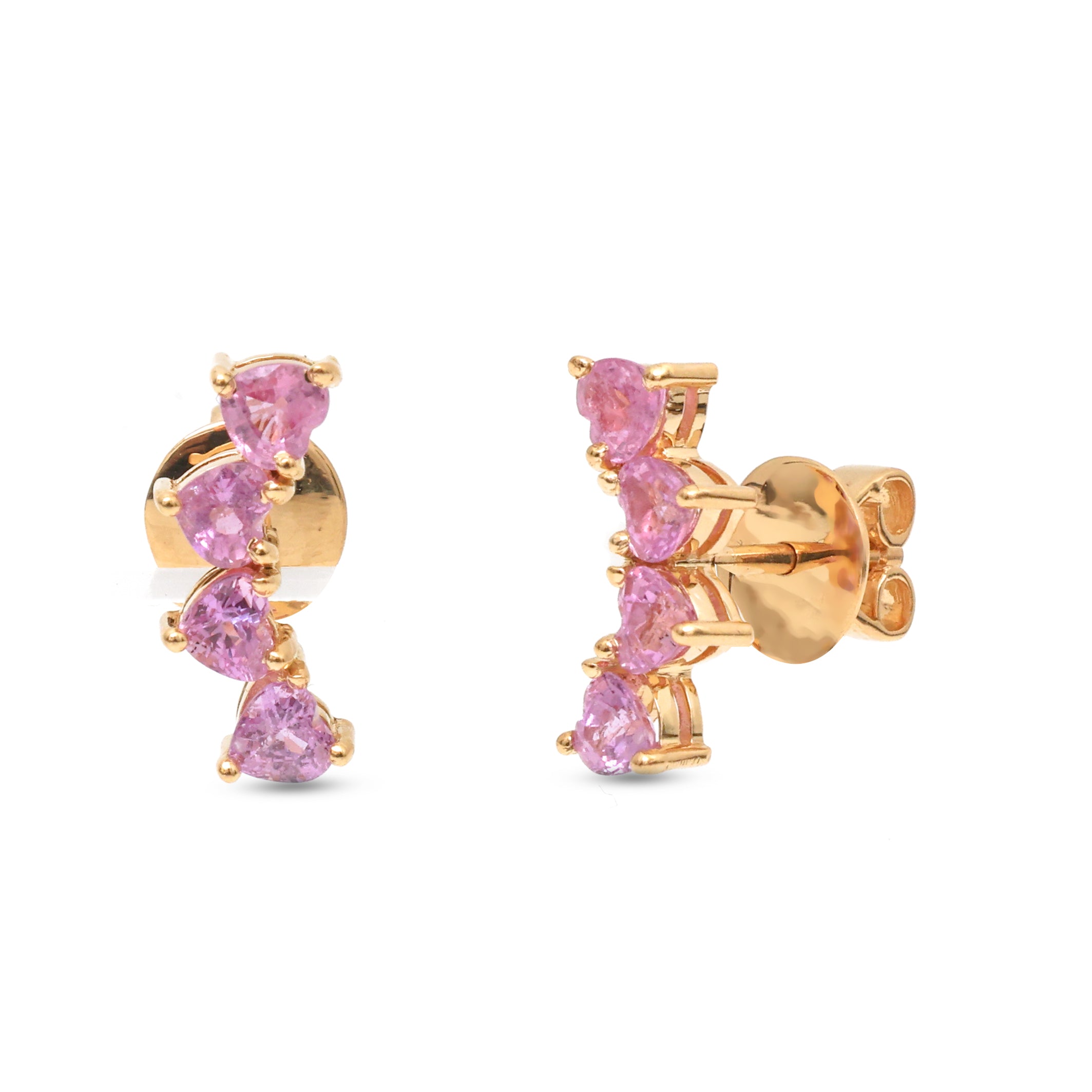 JPERG-3965/10914 Pink Sapphire Earring | 18K