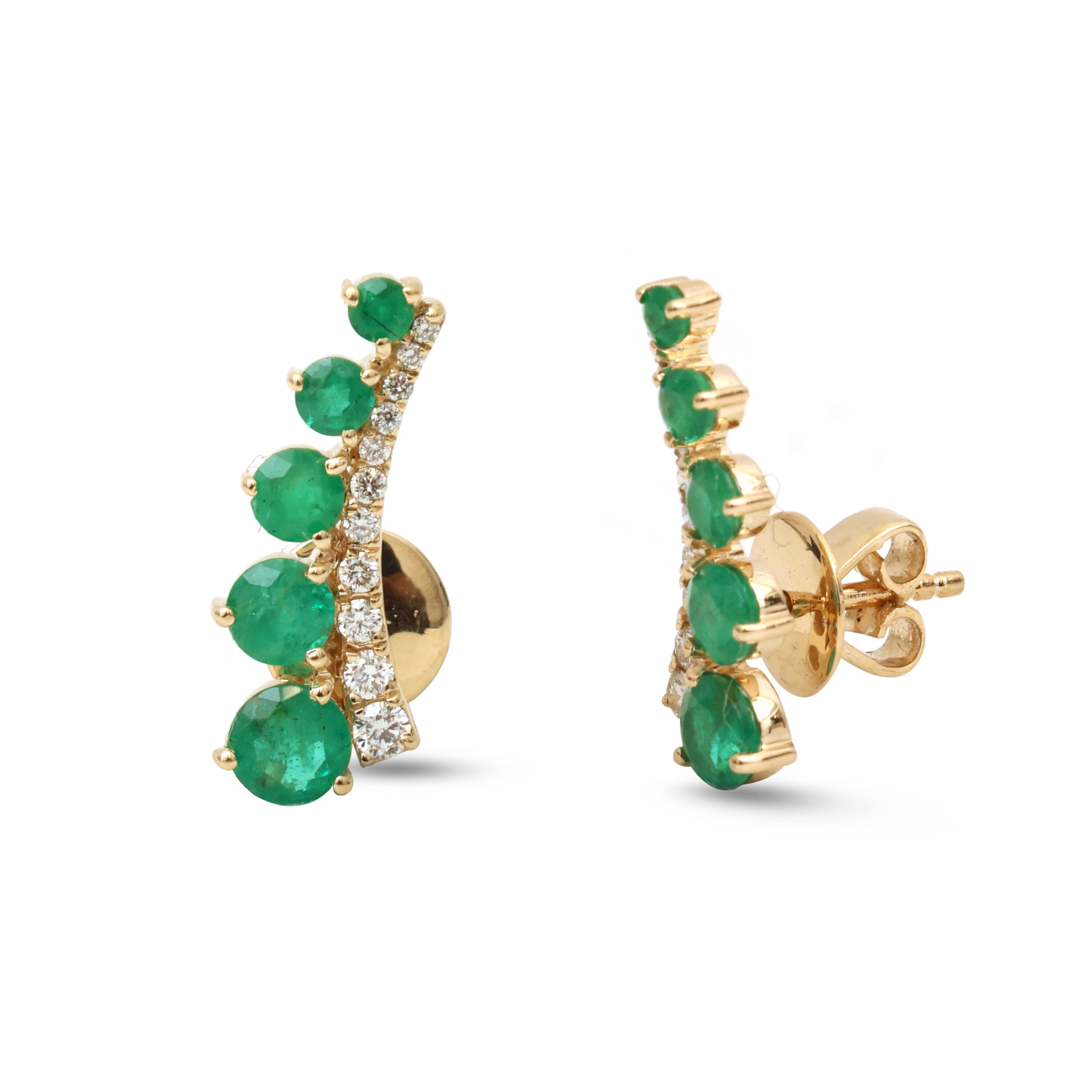 JPERG-3993/10963 Emerald Diamond Earring | 18K