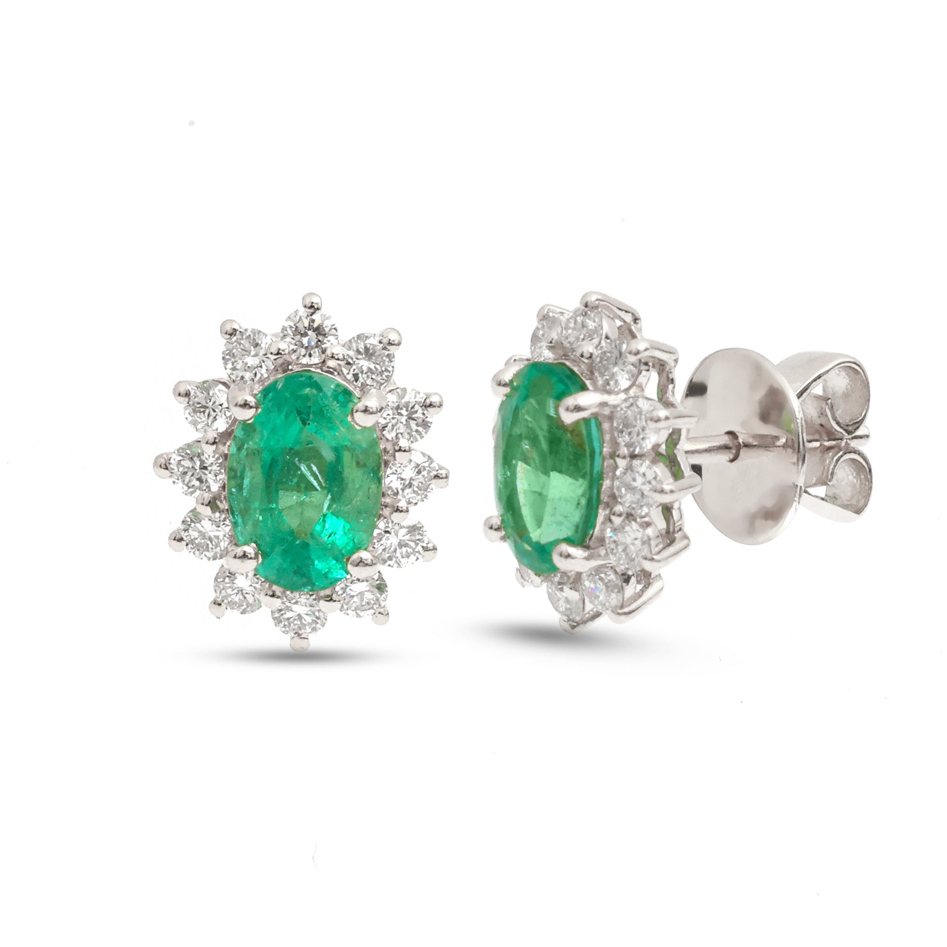 JPERG-4015/10985 Emerald Diamond Earring | 18K