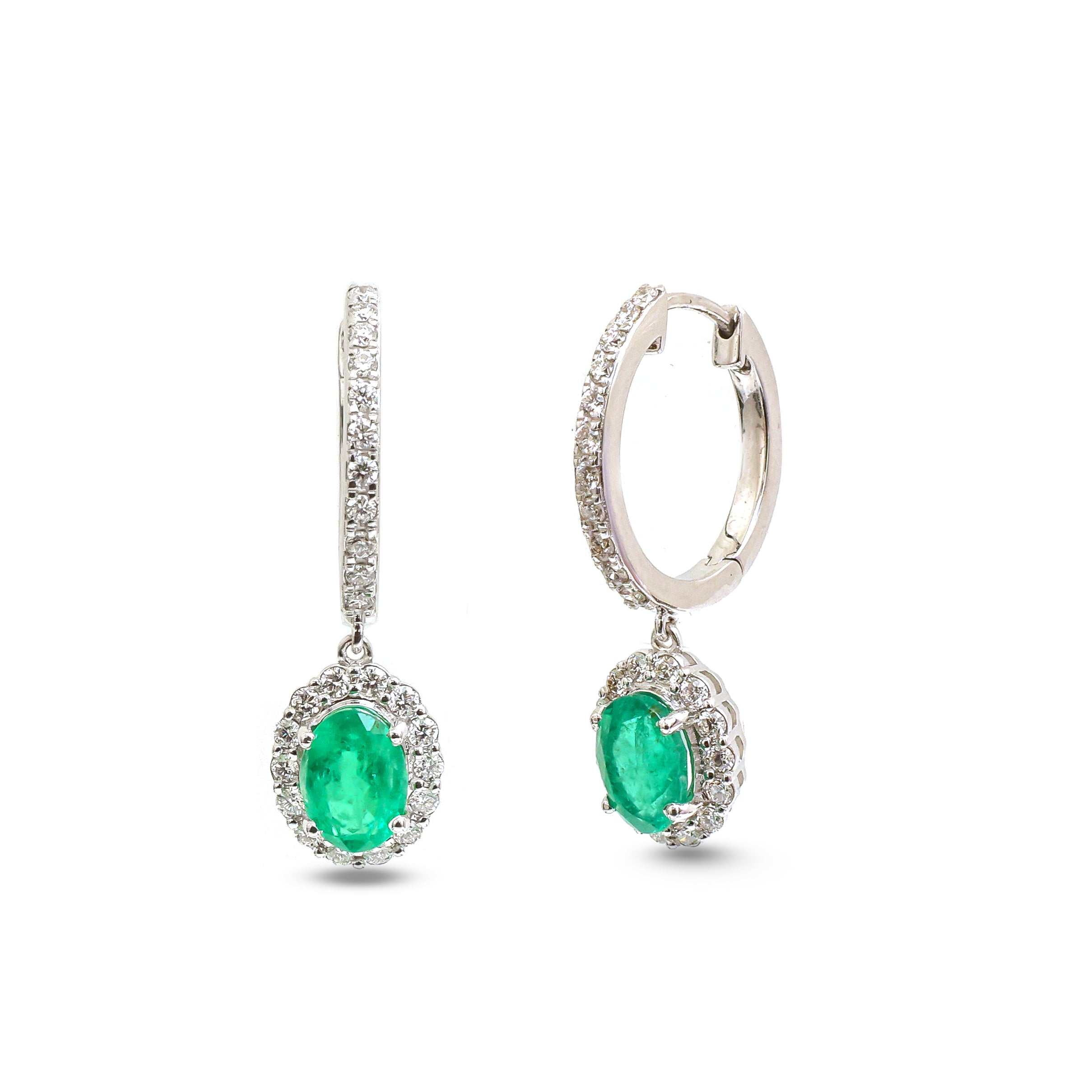 JPERG-4020/11023 Emerald Diamond Earring | 18K