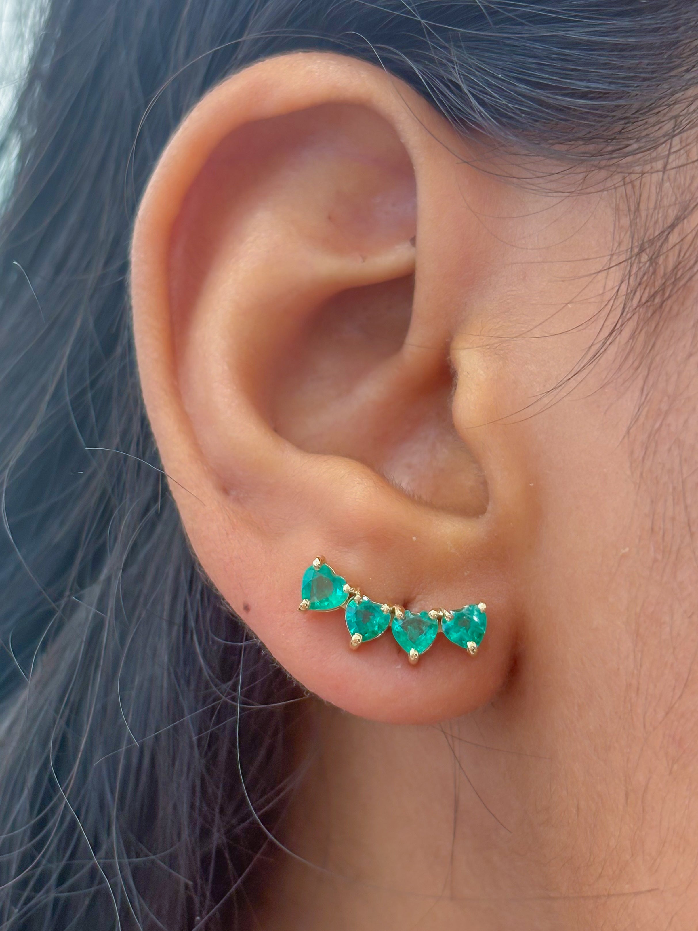 JPERG-4026/11061 Emerald Earring | 14K