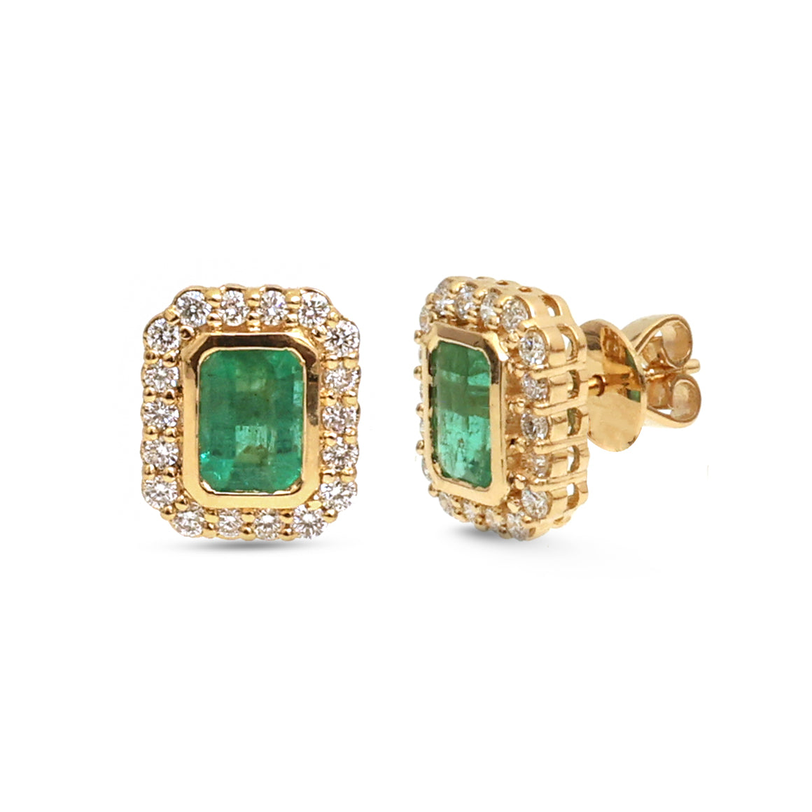 JPERG-4033/11068 Emerald Diamond Earring | 18K