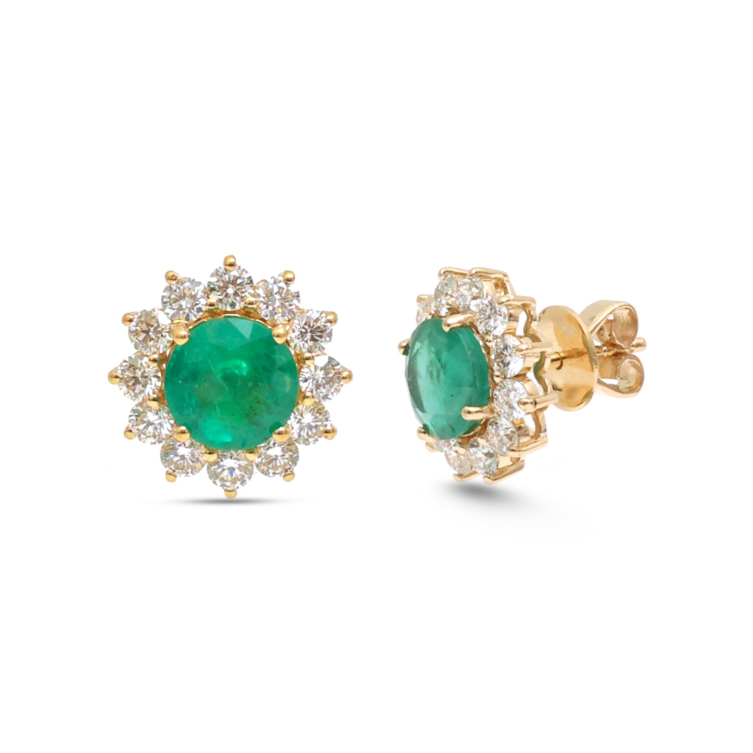 JPERG-4058/11133 Emerald Diamond Earring | 18K