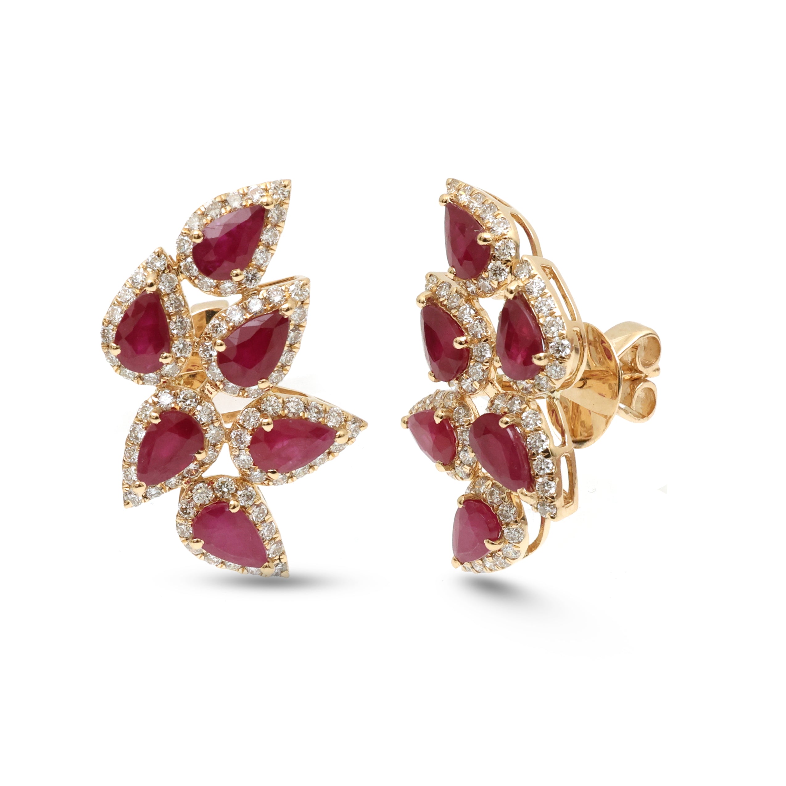 JPERG-4072/11159 Ruby Diamond Earring | 18K