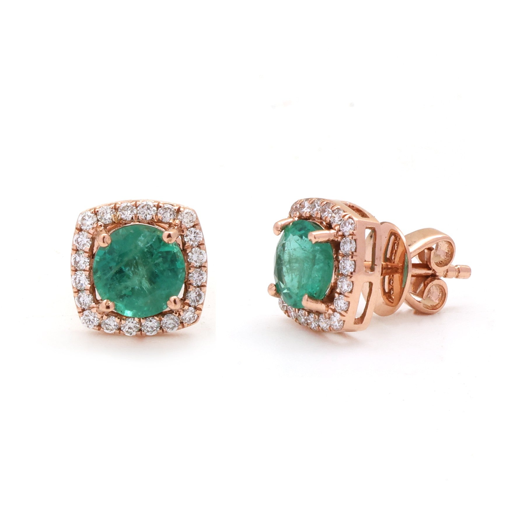 JPERG-4075/11218 Emerald Diamond Earring | 18K