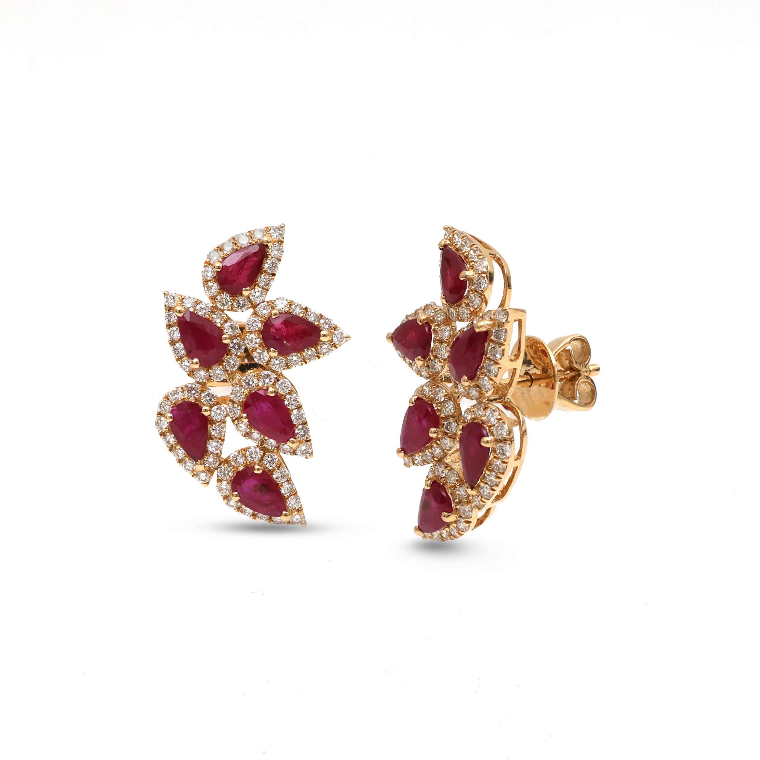 JPERG-4081/11242 Ruby Diamond Earring | 18K