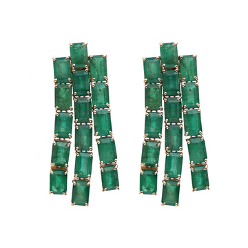 JPERG-412/2221 Emerald Earring | 14K