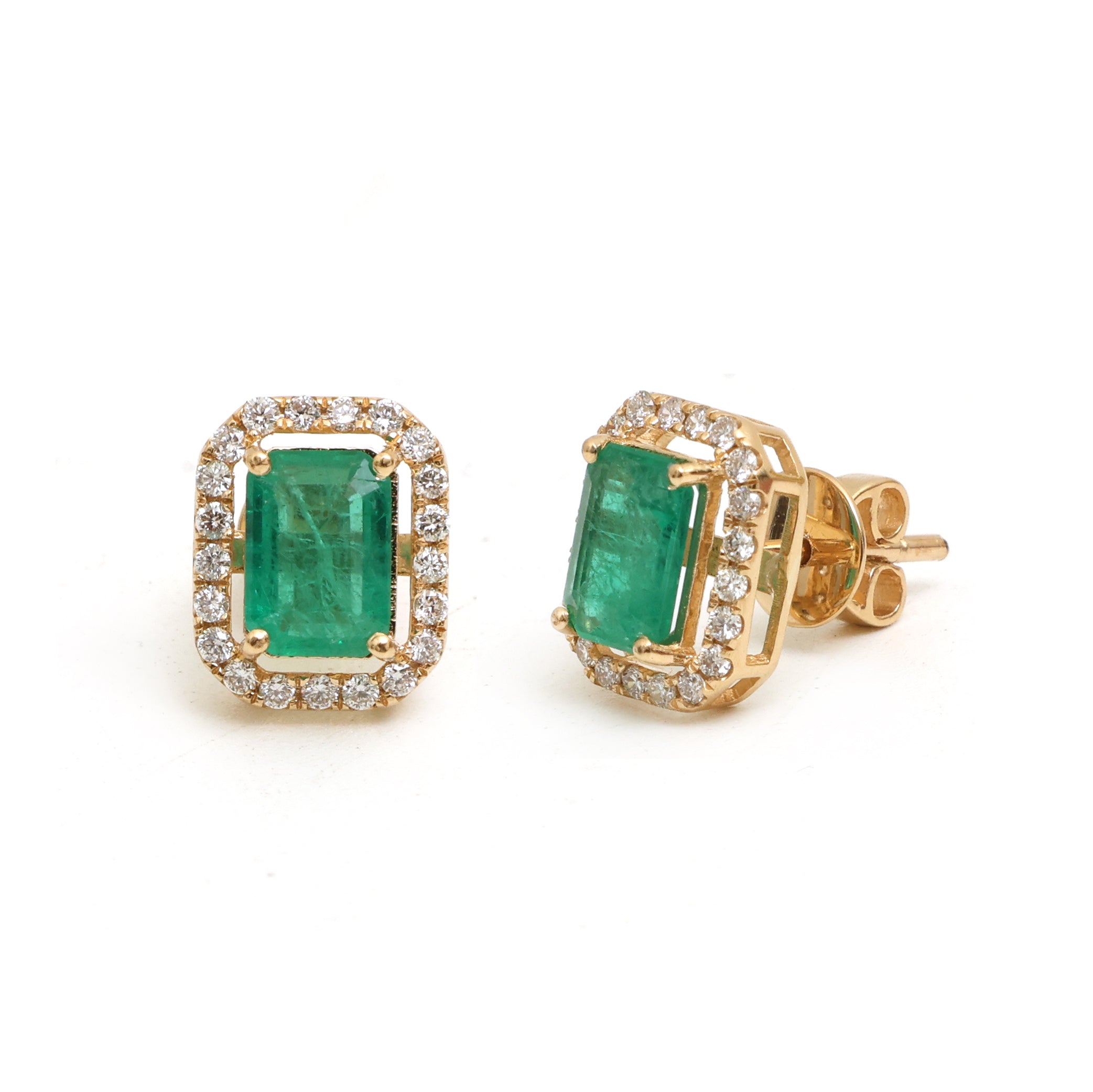 JPERG-4131/11411 Diamond Emerald Earring | 18K