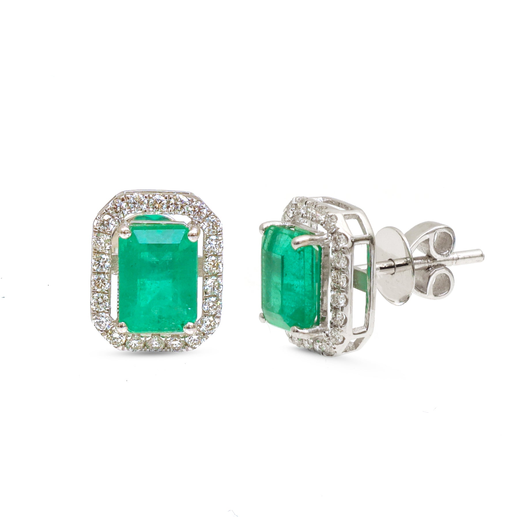 JPERG-4140/11435 Diamond Emerald Earring | 18K