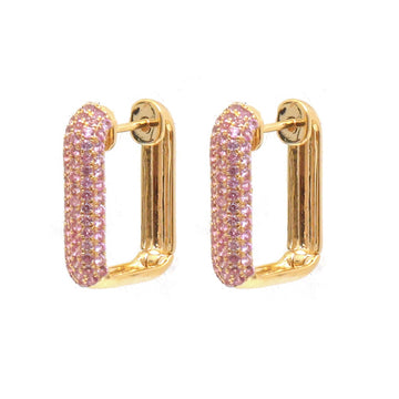 JPERG-4157/11475 Pink Sapphire Earring | 14K