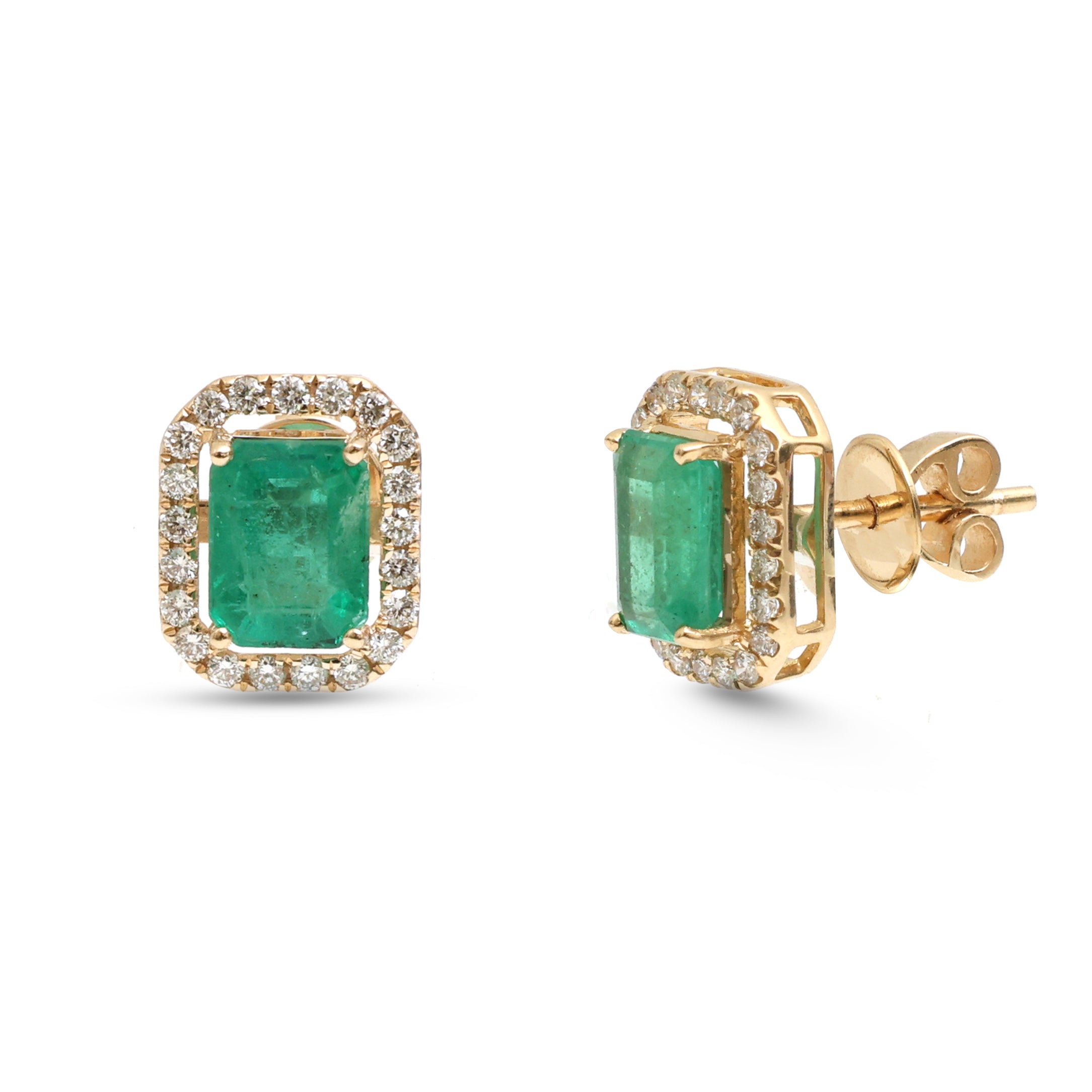 JPERG-4176/11580 Diamond Emerald Earring | 14K