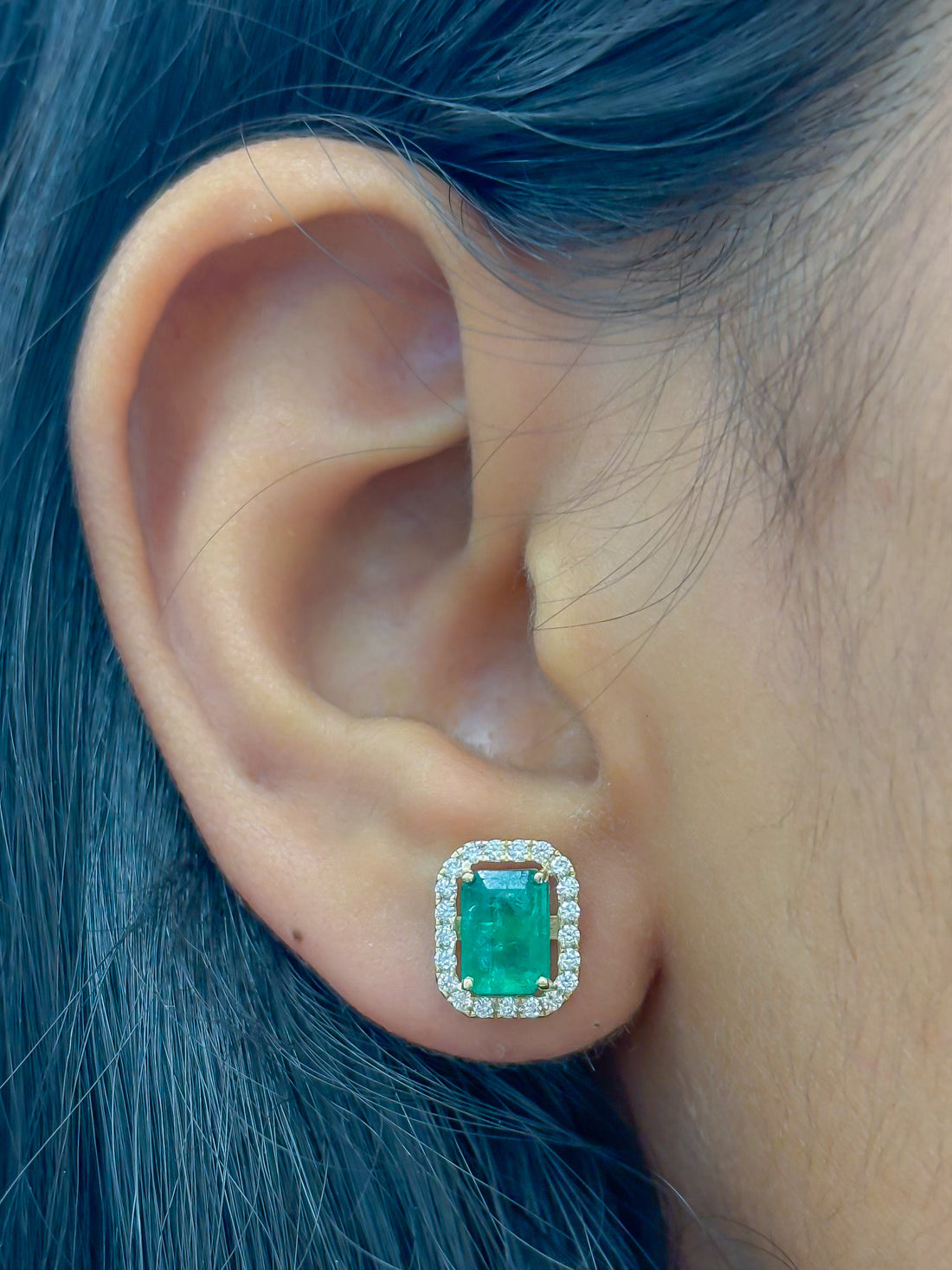 JPERG-4178/11582 Diamond Emerald Earring | 14K