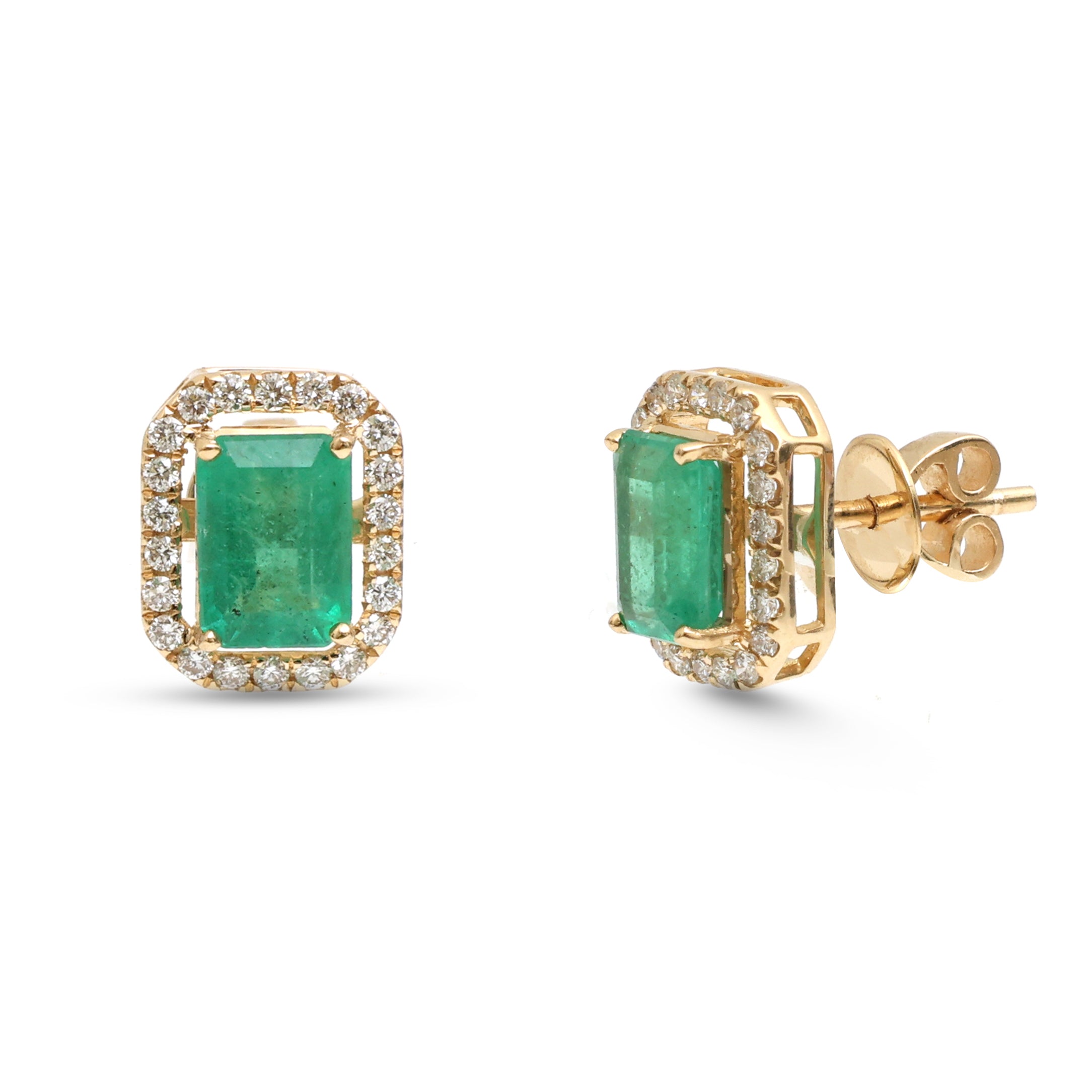 JPERG-4179/11583 Diamond Emerald Earring | 18K