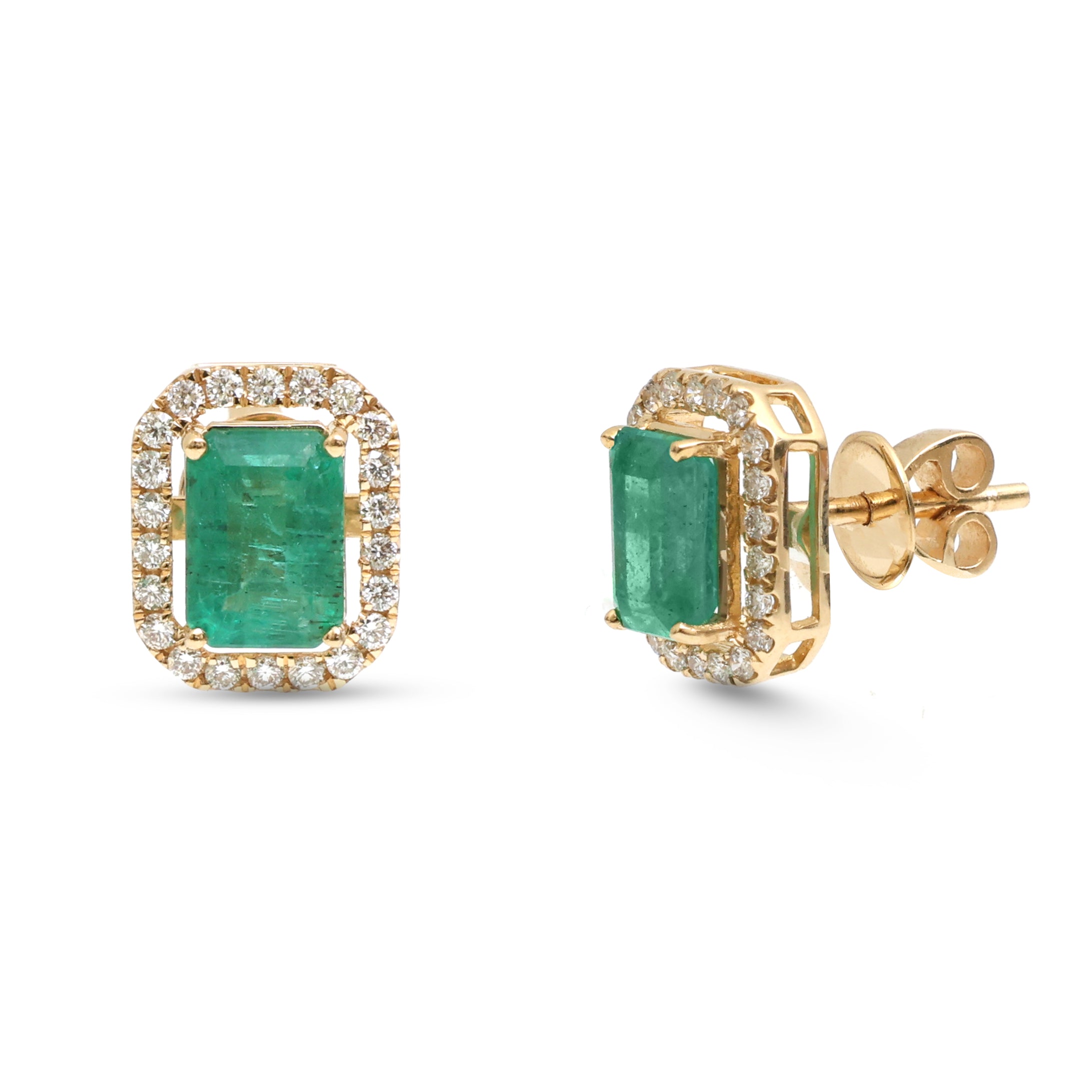 JPERG-4181/11585 Diamond Emerald Earring | 18K