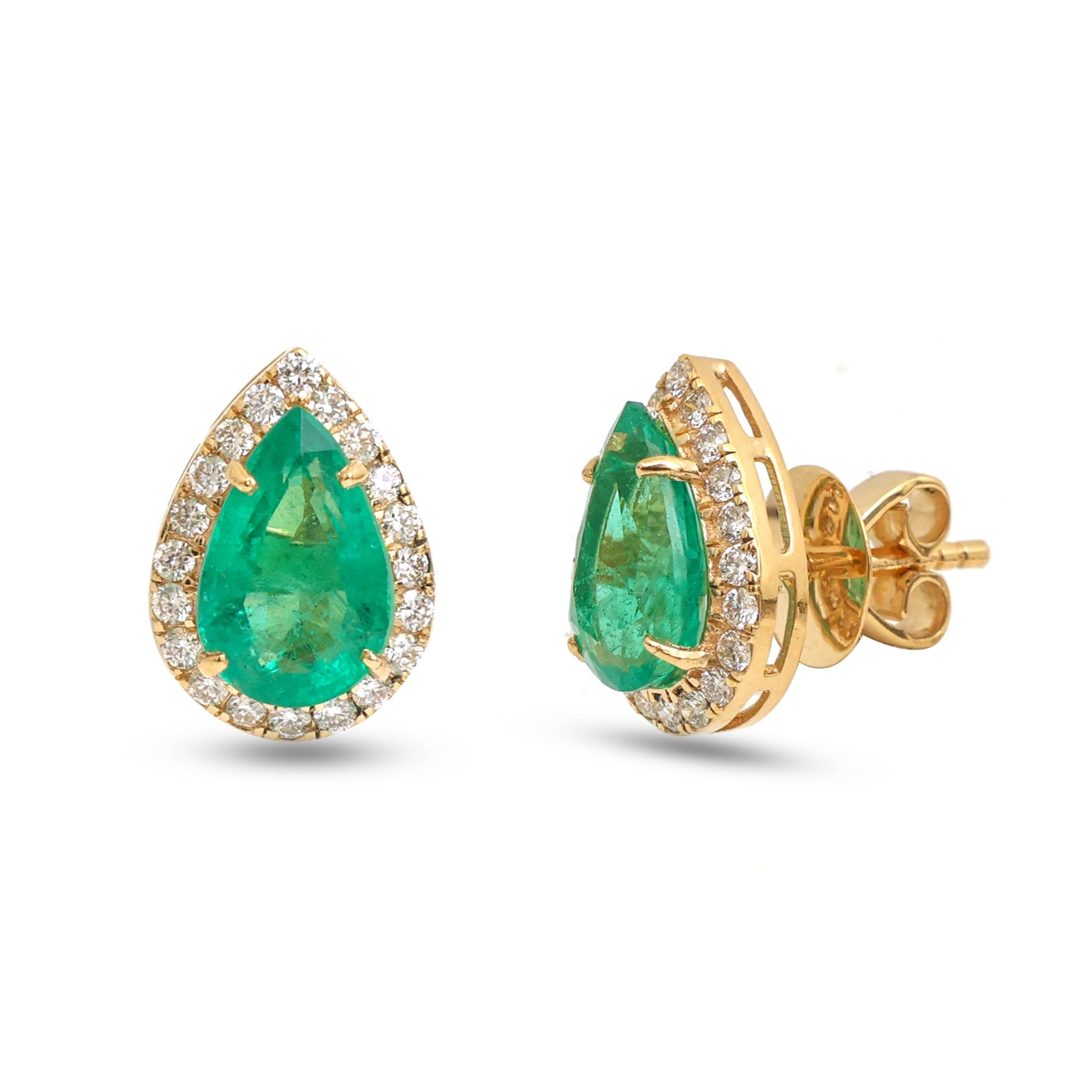 JPERG-4190/11603 Emerald Diamond Earring | 18K