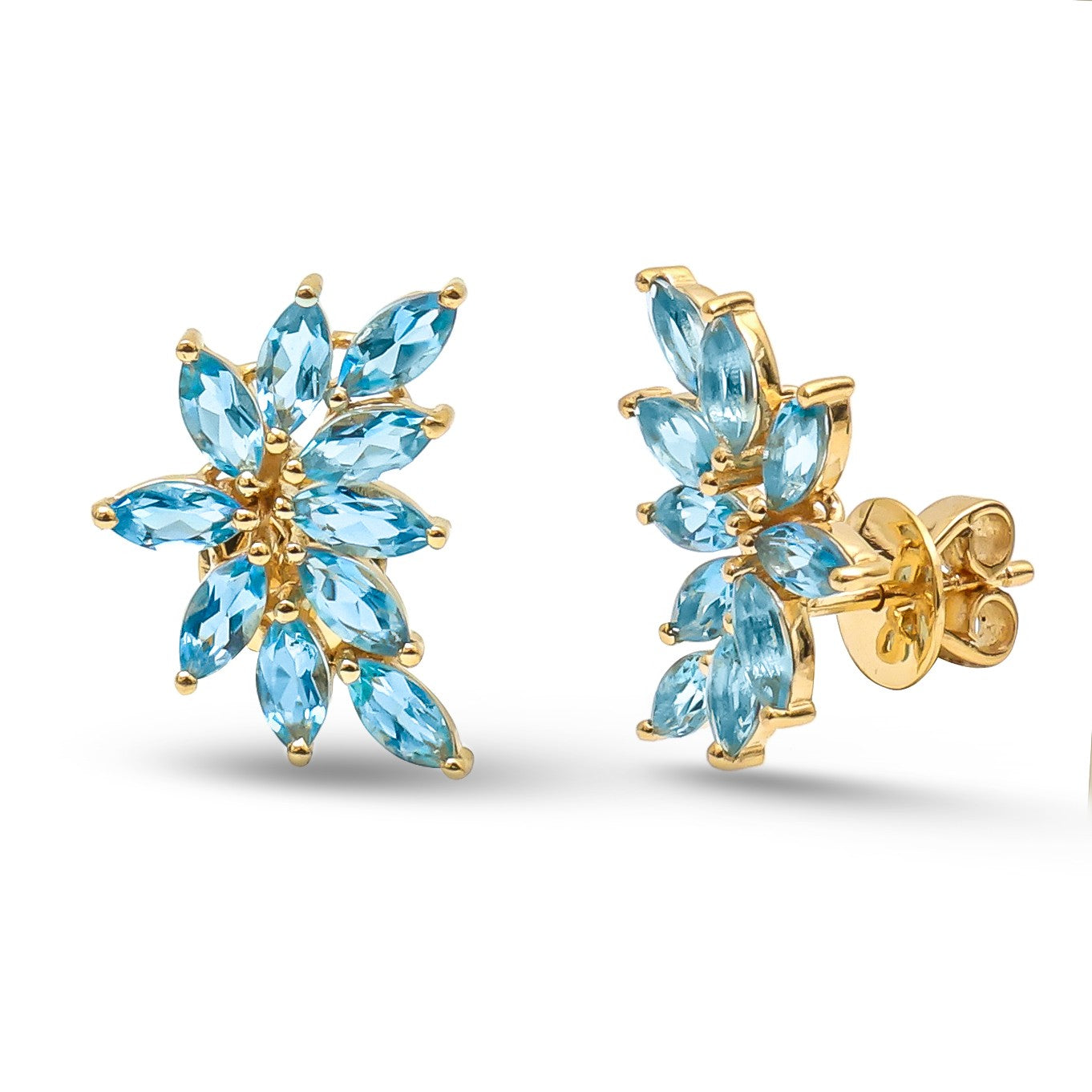 JPERG-4208/11633 Aquamarine Earring | 18K
