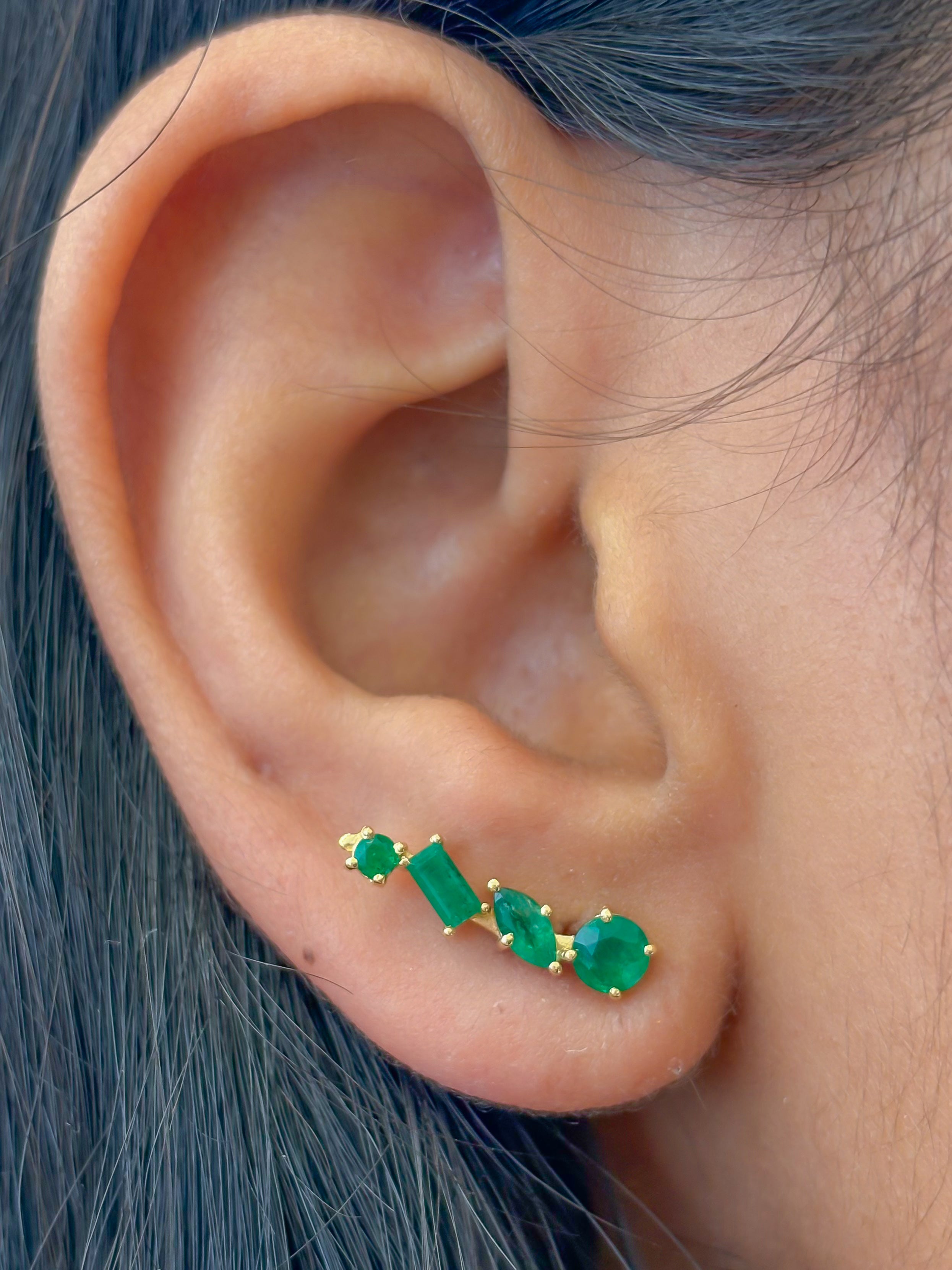 JPERG-4210/11637 Emerald Earring | 18K