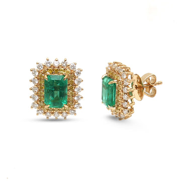 JPERG-4214/11652 Emerald Yellow Diamond Diamond Earring | 18K