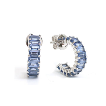 JPERG-4257/11849 Blue Sapphire Earring | 14K