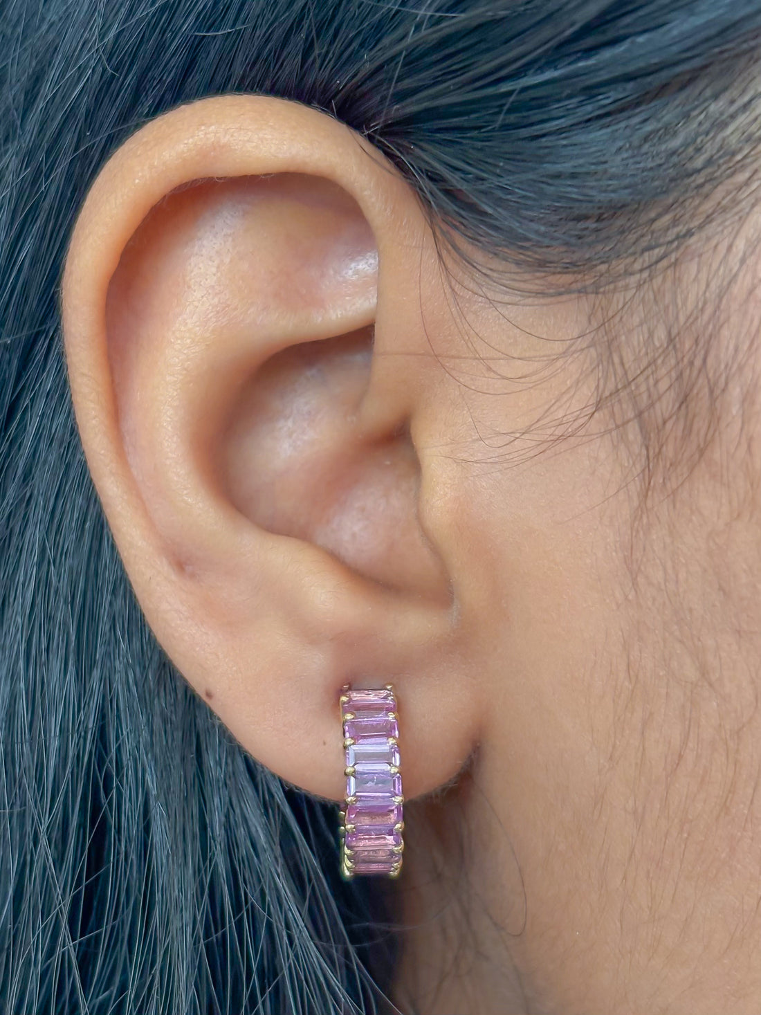 JPERG-4281/11903 Pink Sapphire Earring | 18K