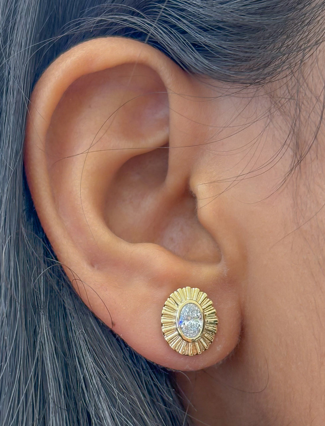 JPERG-4309/11968 Lab Grown Diamond Earring | 14K
