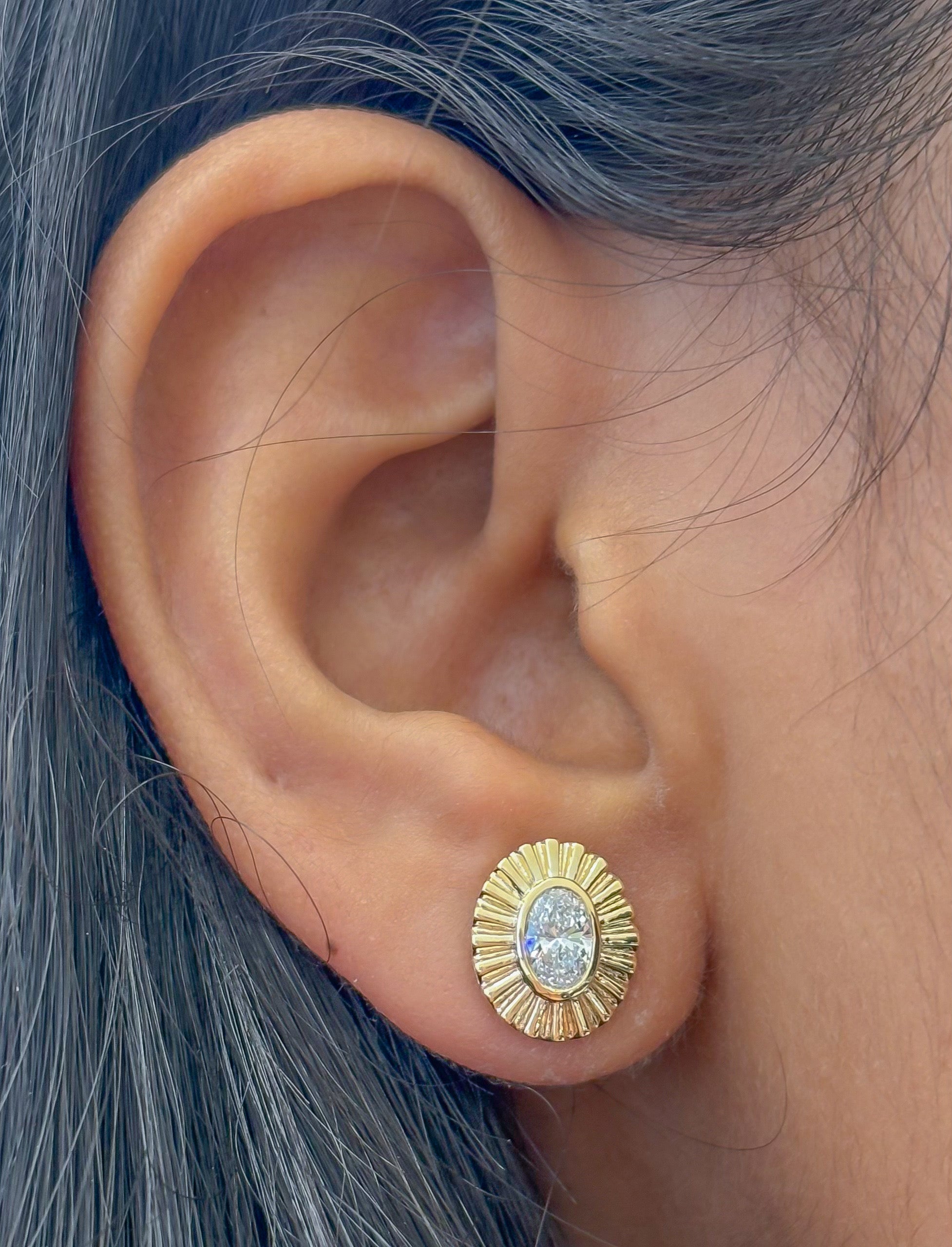 JPERG-4309/11968 Lab Grown Diamond Earring | 14K