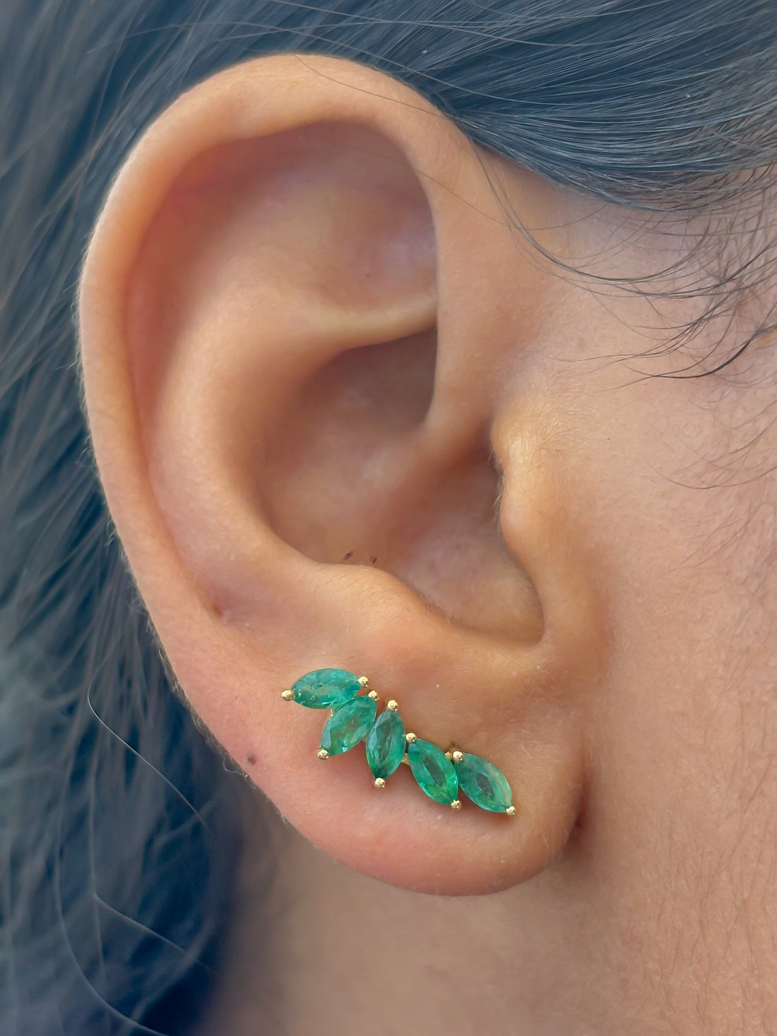 JPERG-4371/12218 Emerald Earring | 18K